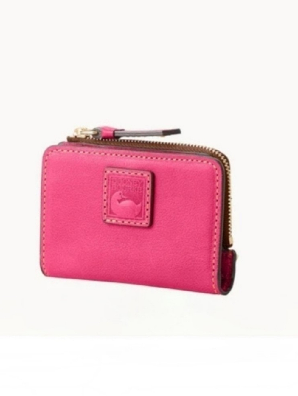 Dooney & Bourke Florentine Zip Credit Card Wallet 12 in FUSHIA Nwt #3